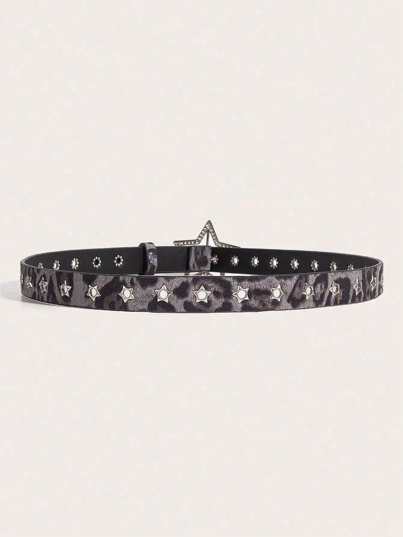 Womens Y2K Star Studded Faux Diamond Belt