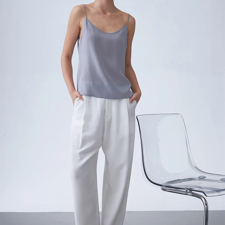 Y2K 100% Mulberry Silk Camisole Top