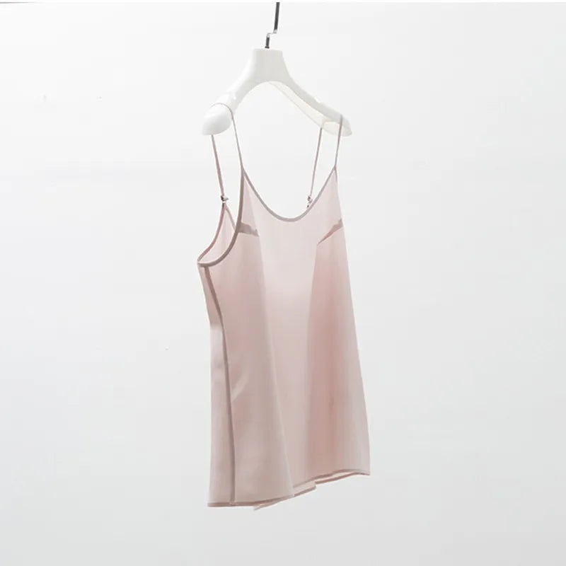 Y2K 100% Mulberry Silk Camisole Top