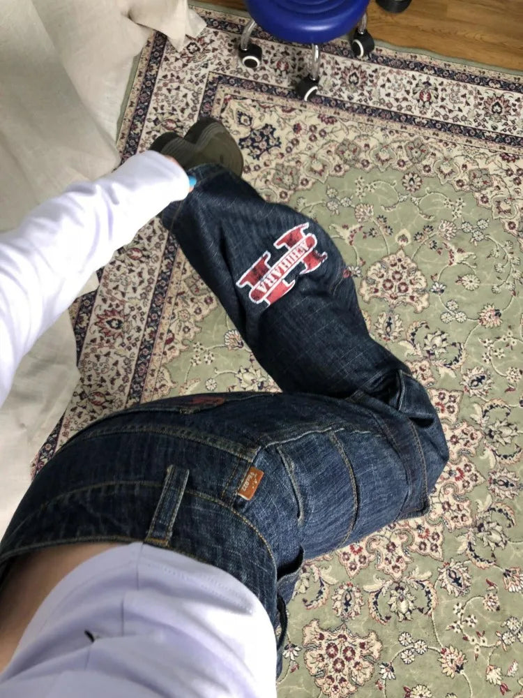 Y2K 22 Tour Team Graphic Cargo Boot Cut Jeans