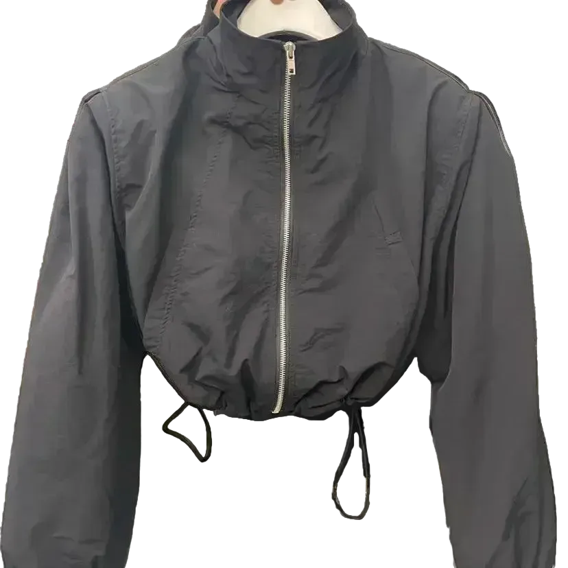 Y2K 90s Style Vintage Cropped Windbreaker Jacket