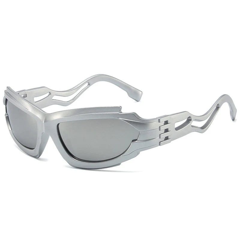 Y2K Abstract Cat Eye Sports Driving Futuristic Sunglasses