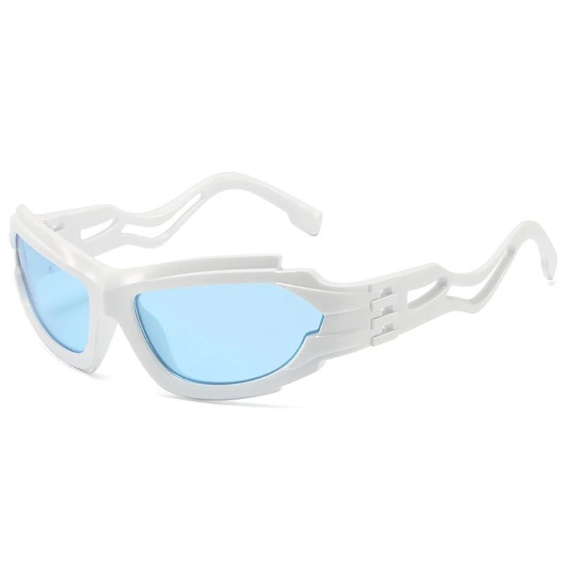 Y2K Abstract Cat Eye Sports Driving Futuristic Sunglasses