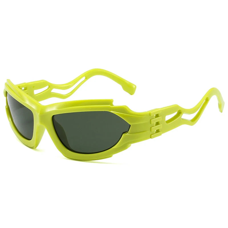 Y2K Abstract Cat Eye Sports Driving Futuristic Sunglasses