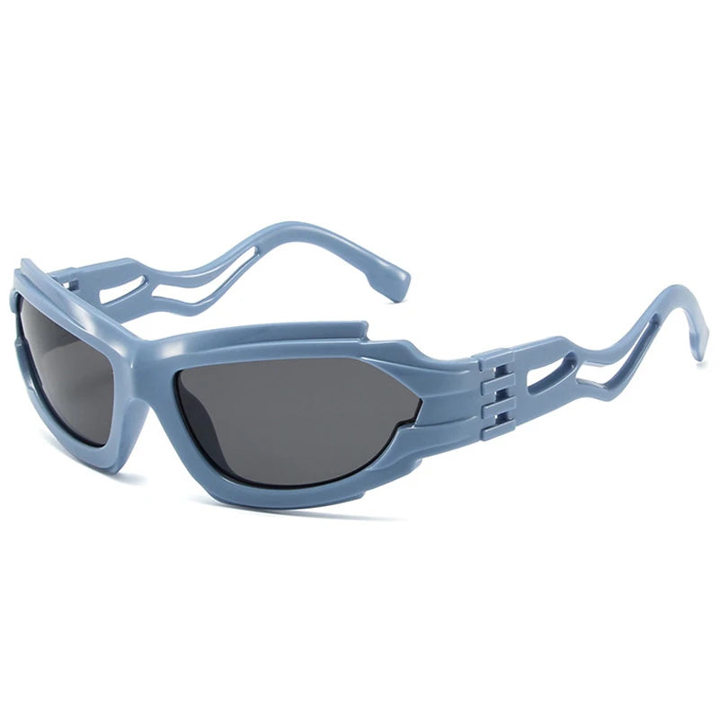Y2K Abstract Cat Eye Sports Driving Futuristic Sunglasses