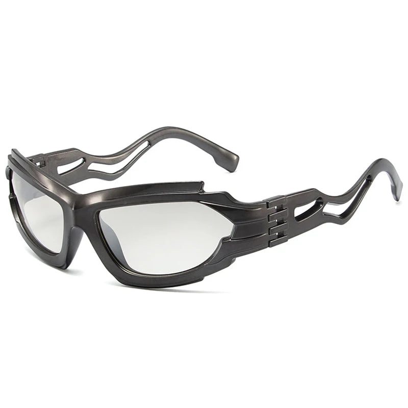 Y2K Abstract Cat Eye Sports Driving Futuristic Sunglasses