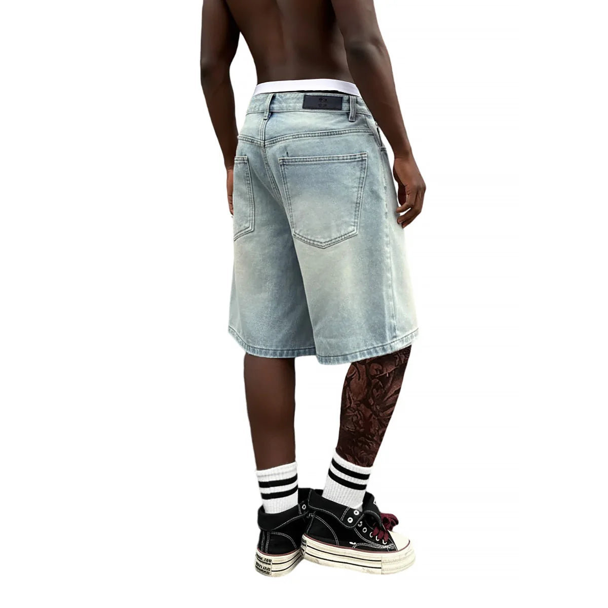 Y2K Airplane Clip Denim Shorts Jorts