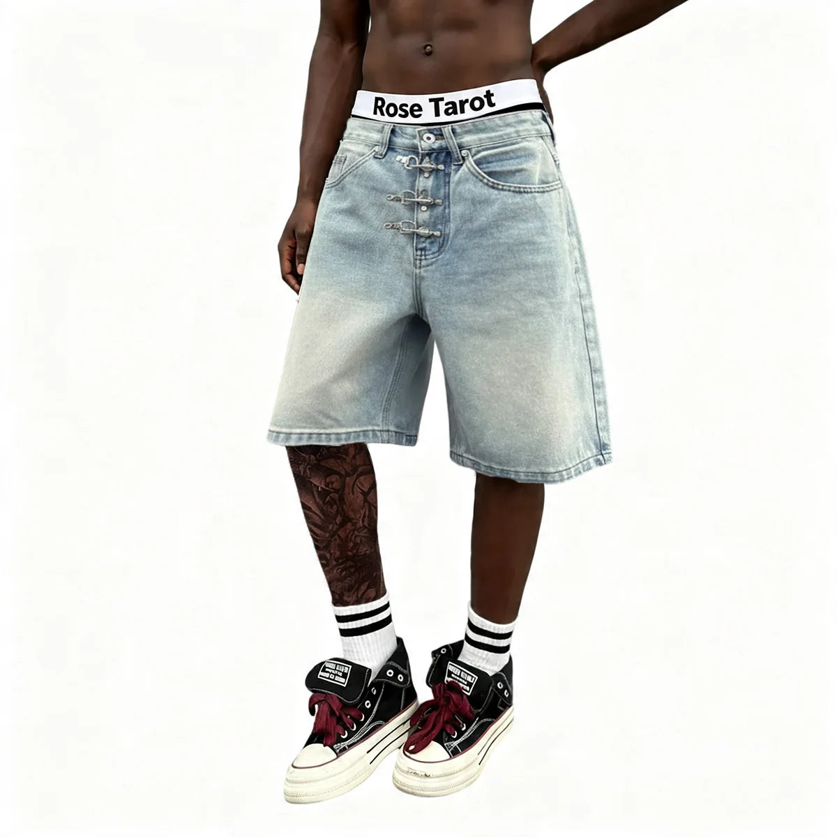 Y2K Airplane Clip Denim Shorts Jorts