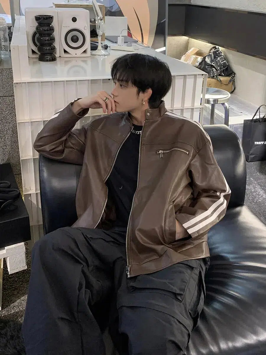 Y2K American Leather Jacket