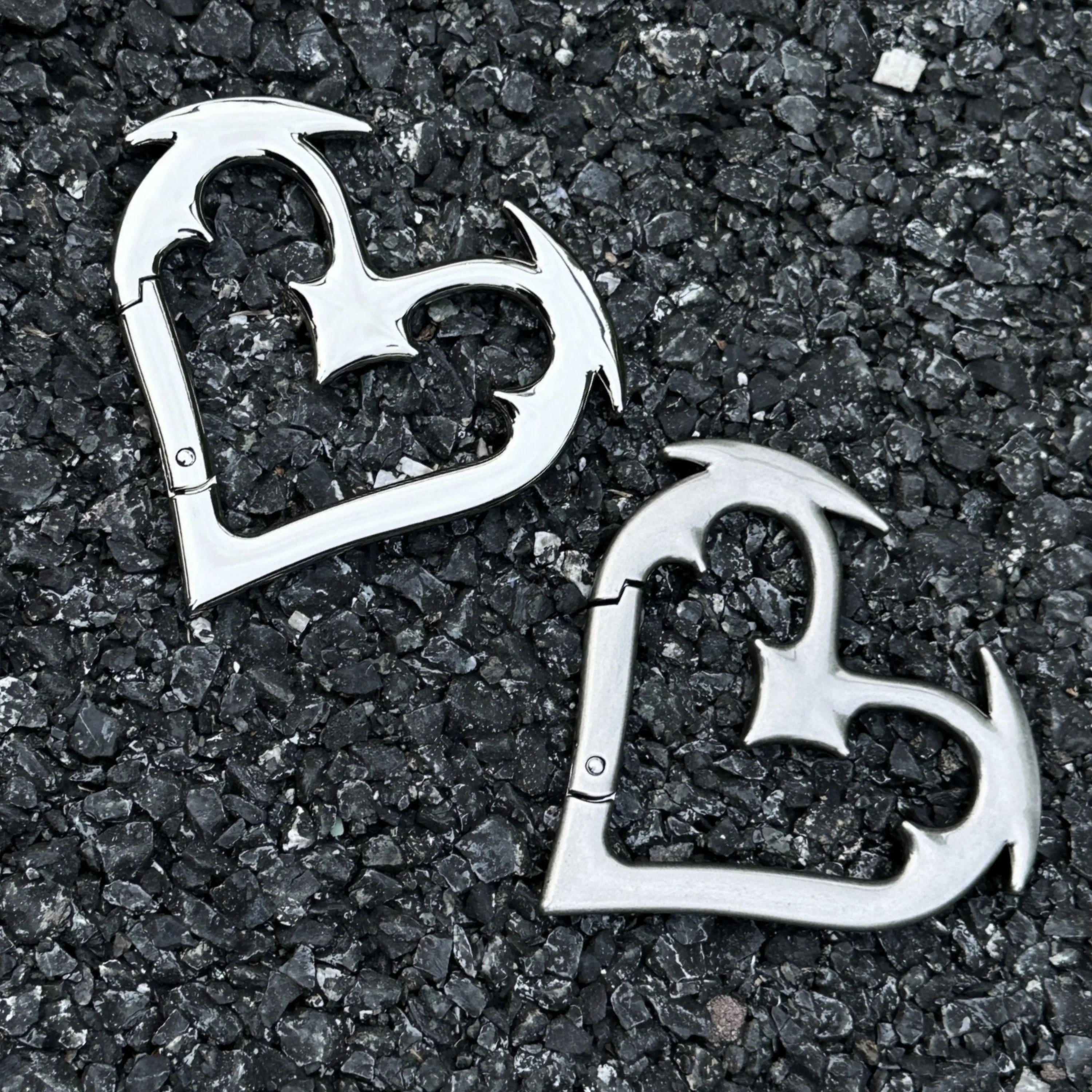 Y2K Angel Heart Belt Loop Carabiner Keychain