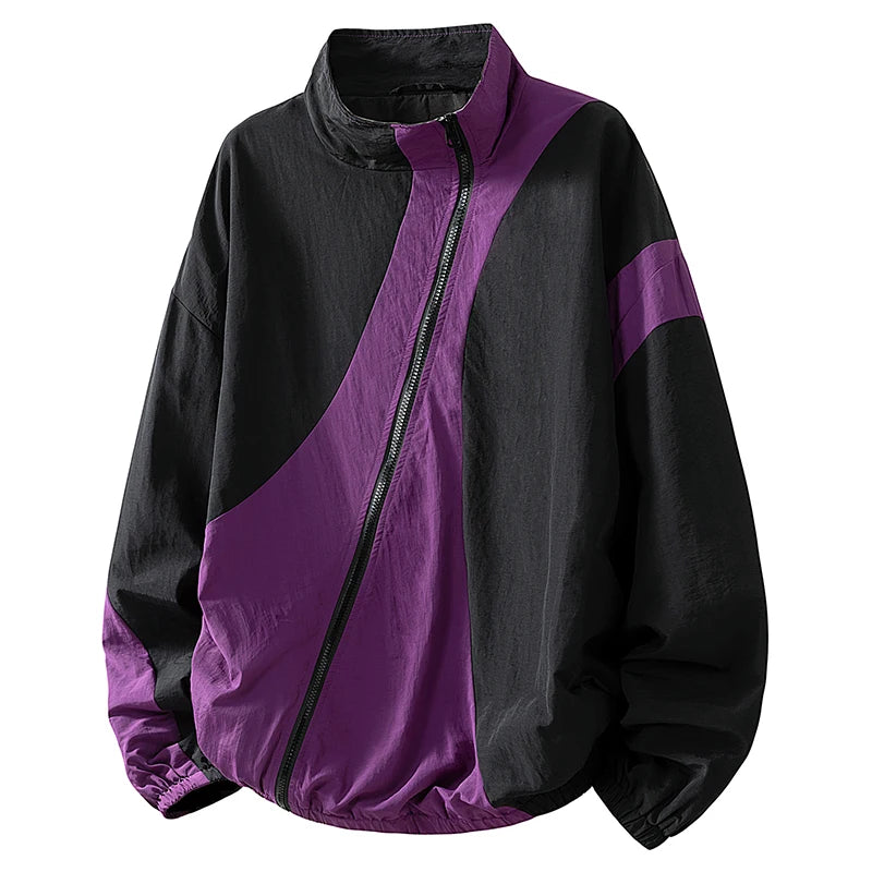 Y2K Athleisure Irregular Zip Shell Windbreaker Jacket
