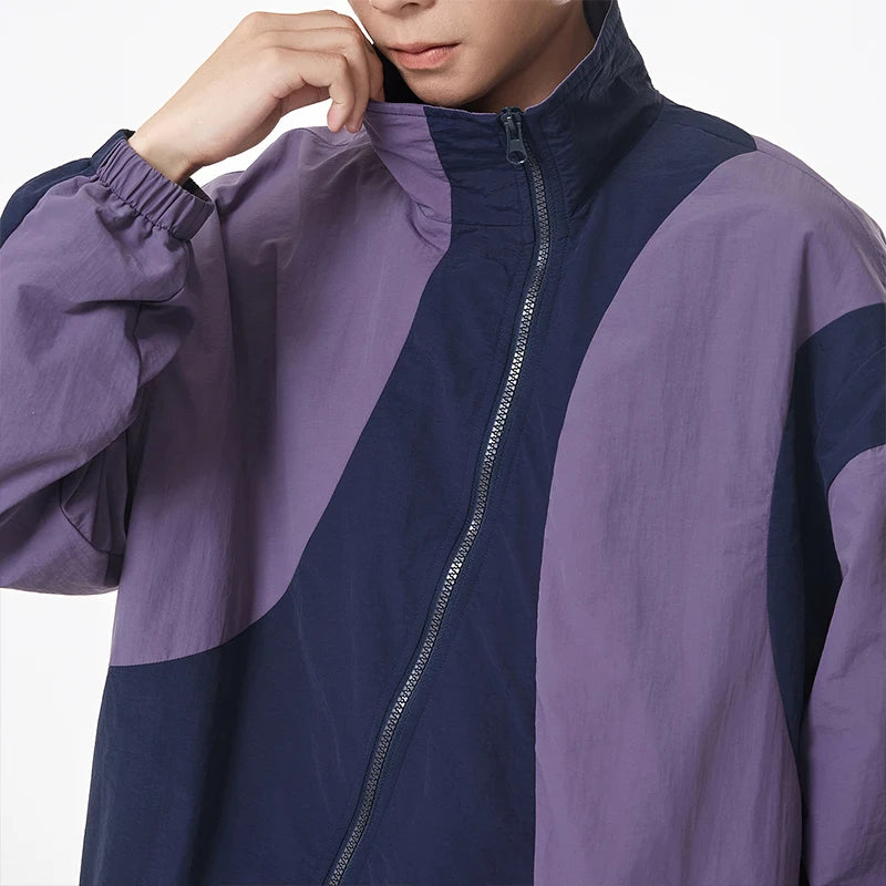 Y2K Athleisure Irregular Zip Shell Windbreaker Jacket