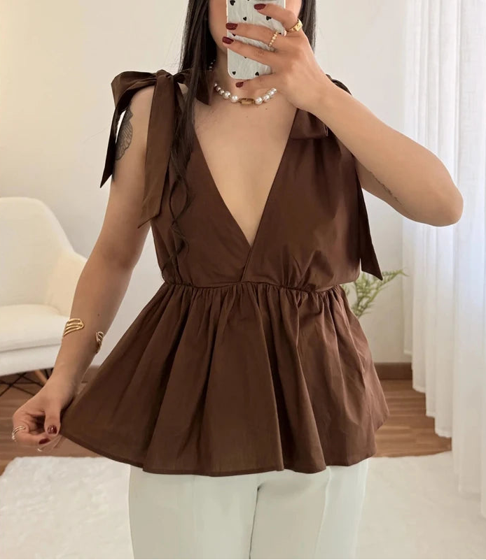 Y2K Backless Halter Low Cut Cami Top
