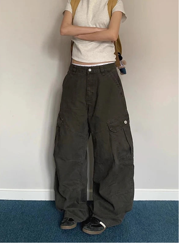 Y2K Baggy Cargo Boyfriend Fit Jeans