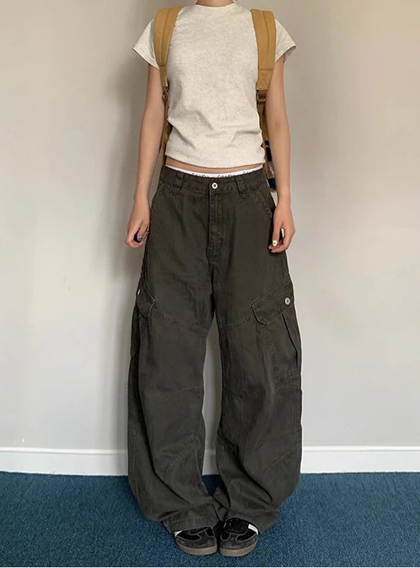 Y2K Baggy Cargo Boyfriend Fit Jeans