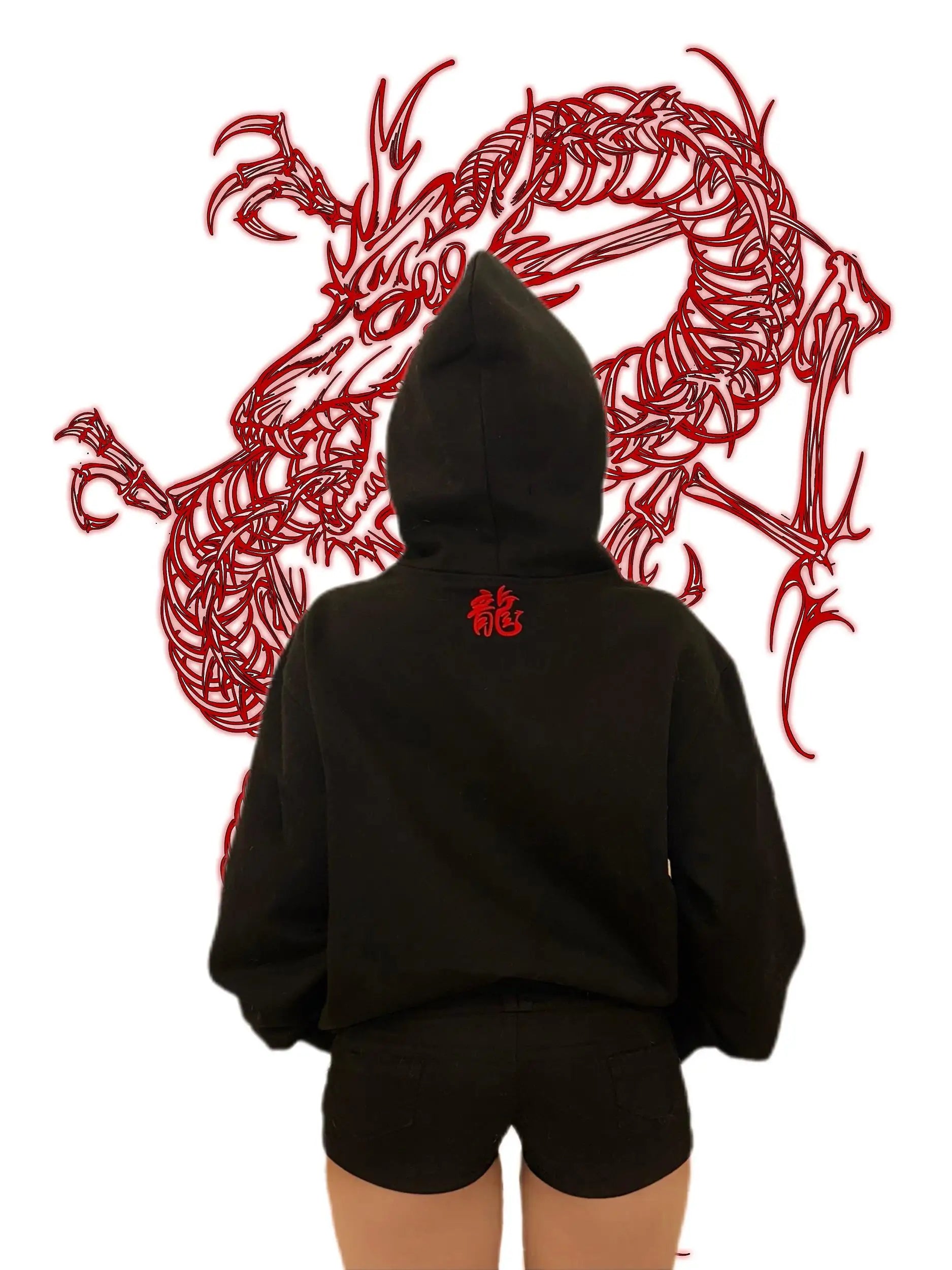 Y2K Baggy Dragon Graphic Hoodie