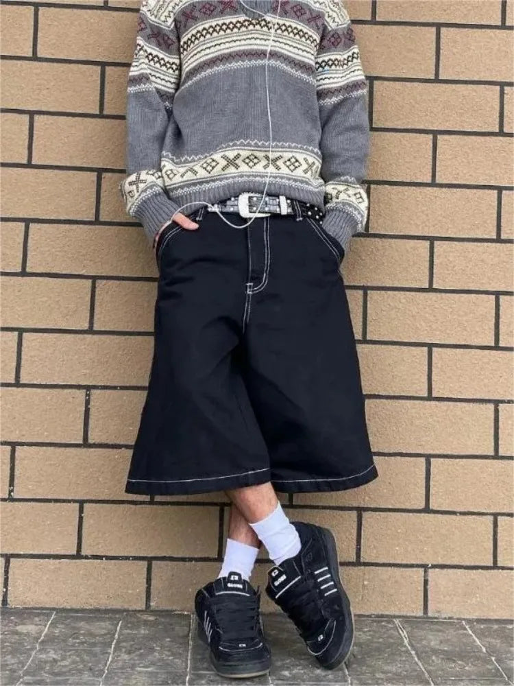 Y2K Baggy Graffiti Jean Shorts Jorts