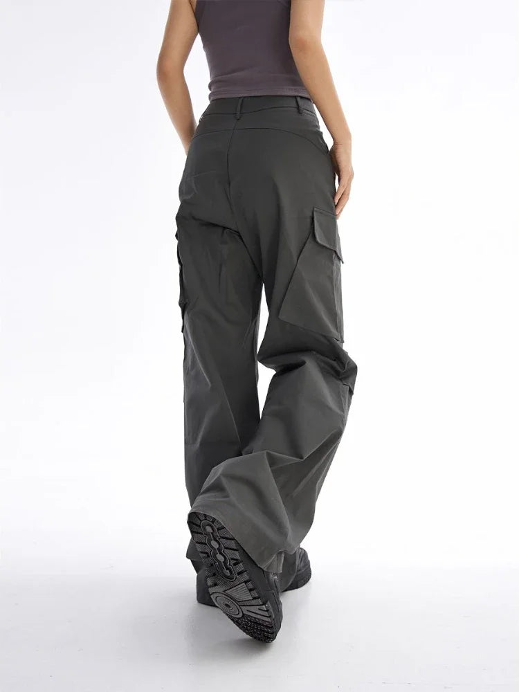 Y2K Baggy Grey Cargo Trousers