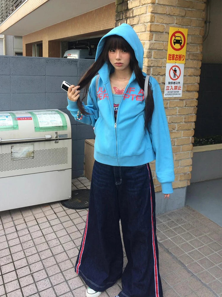 Y2K Baggy Print Graphic Hoodie