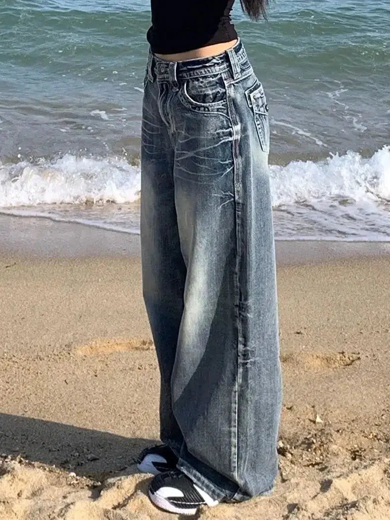 Y2K Baggy Vintage Washed Jeans