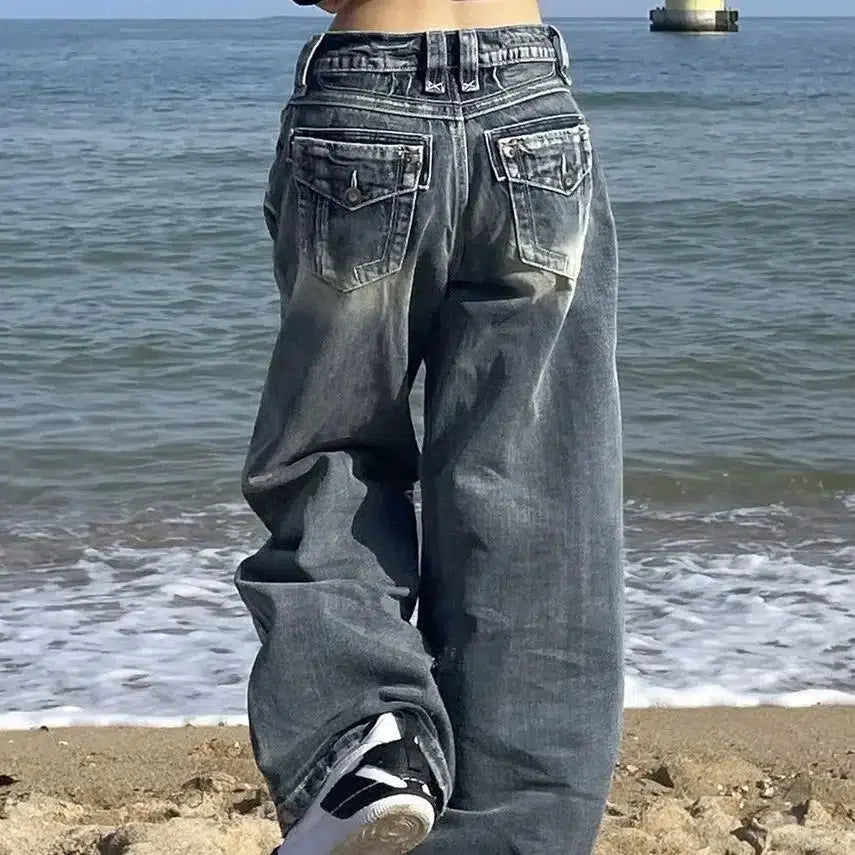 Y2K Baggy Vintage Washed Jeans
