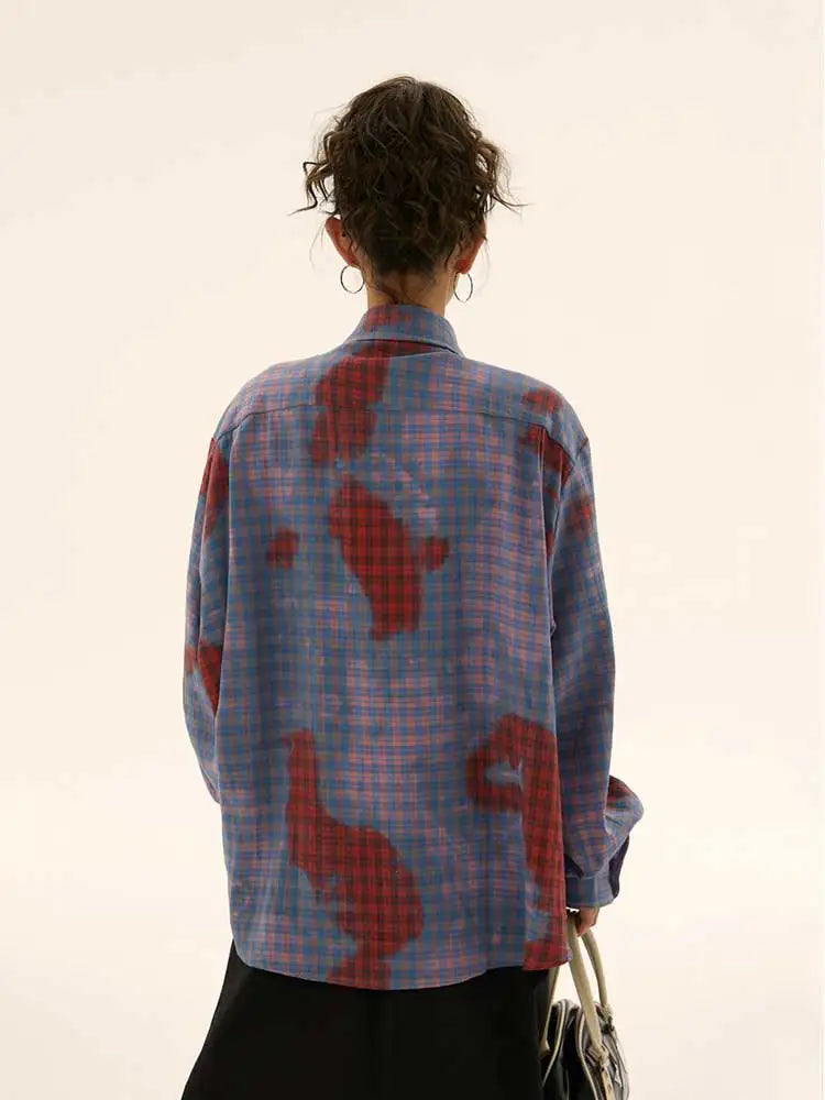 Y2K Baggy Work Wear Plaid Jacket