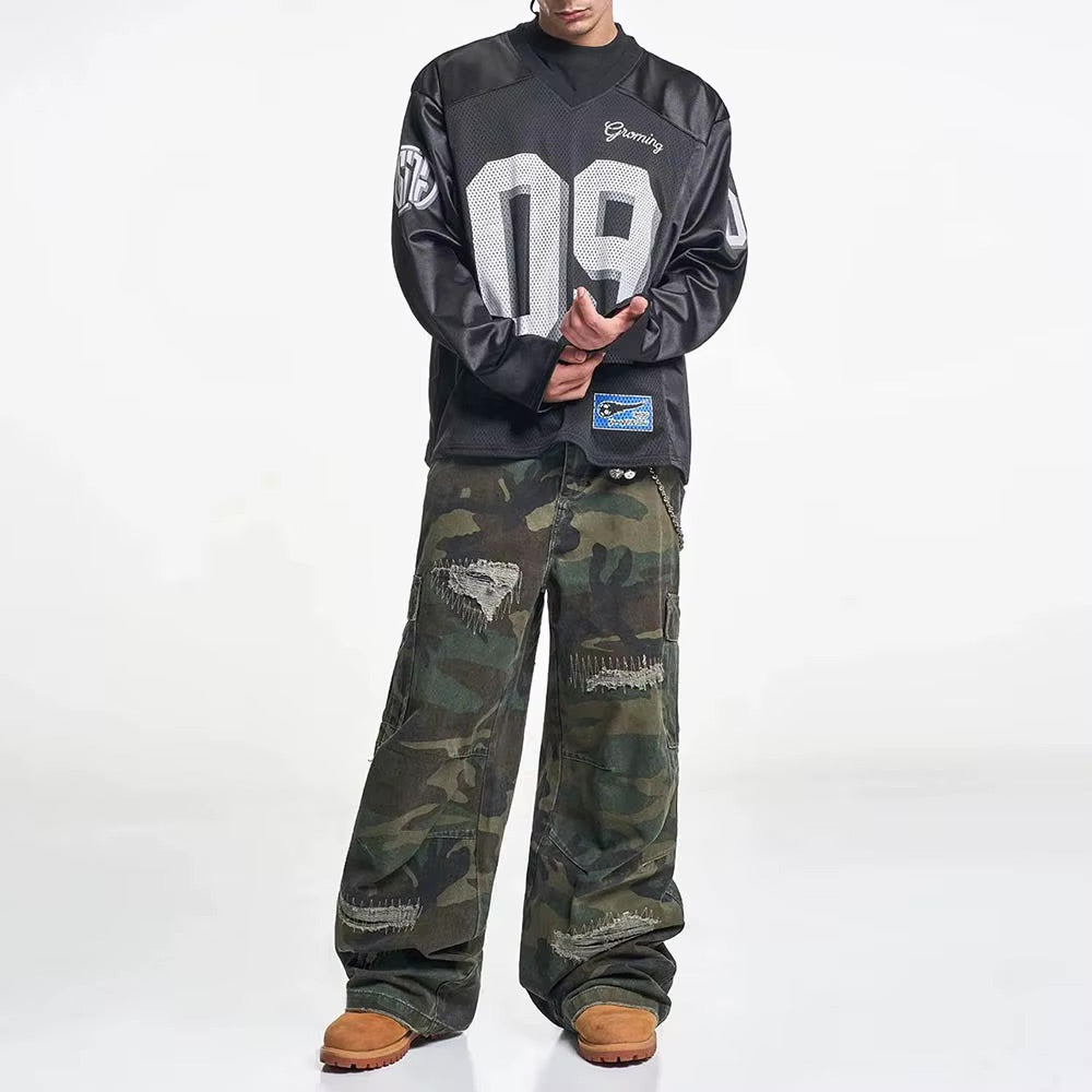 Y2K Black And White Long Sleeve Jersey