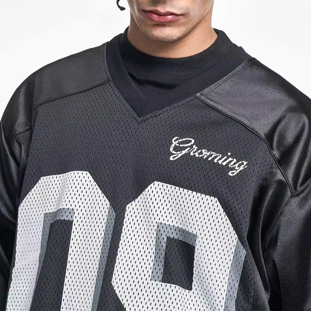 Y2K Black And White Long Sleeve Jersey