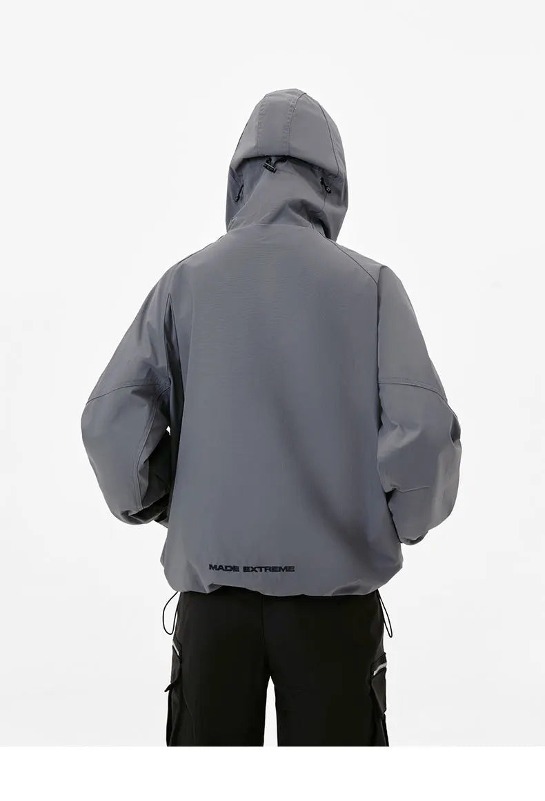 Y2K Black Mountaineering Camping Windbreaker Jacket