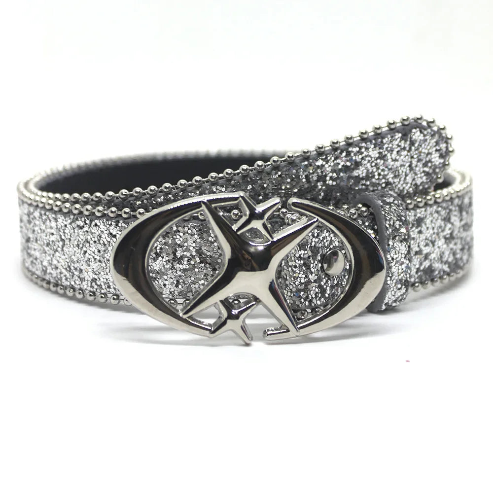 Y2K Bling Star Faux Diamond Rhinestone Belt