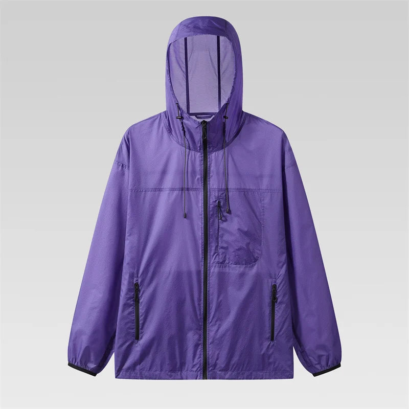 Y2K Block Zip Up Hiking Windbreaker