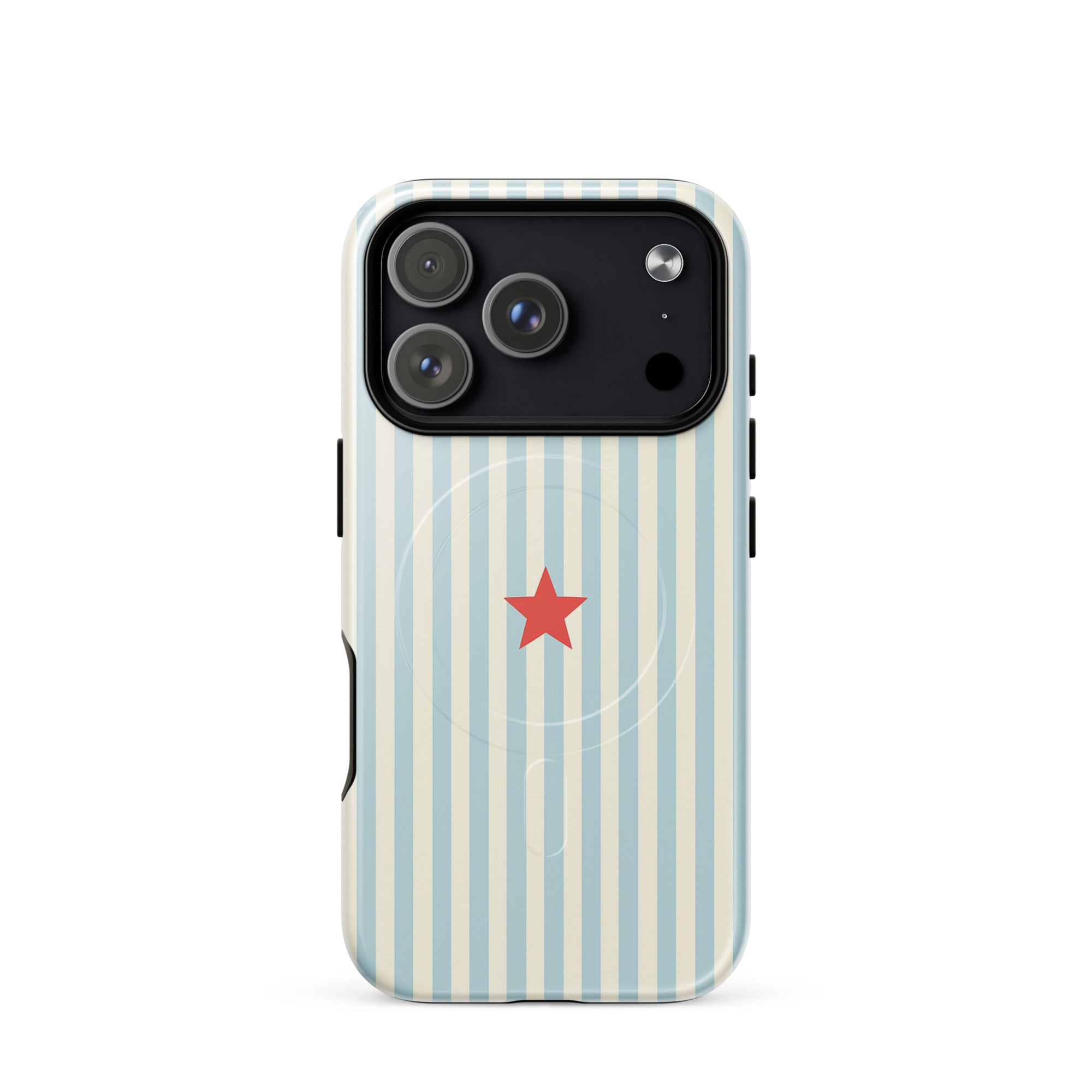 Y2K Blue Striped MagSafe Case