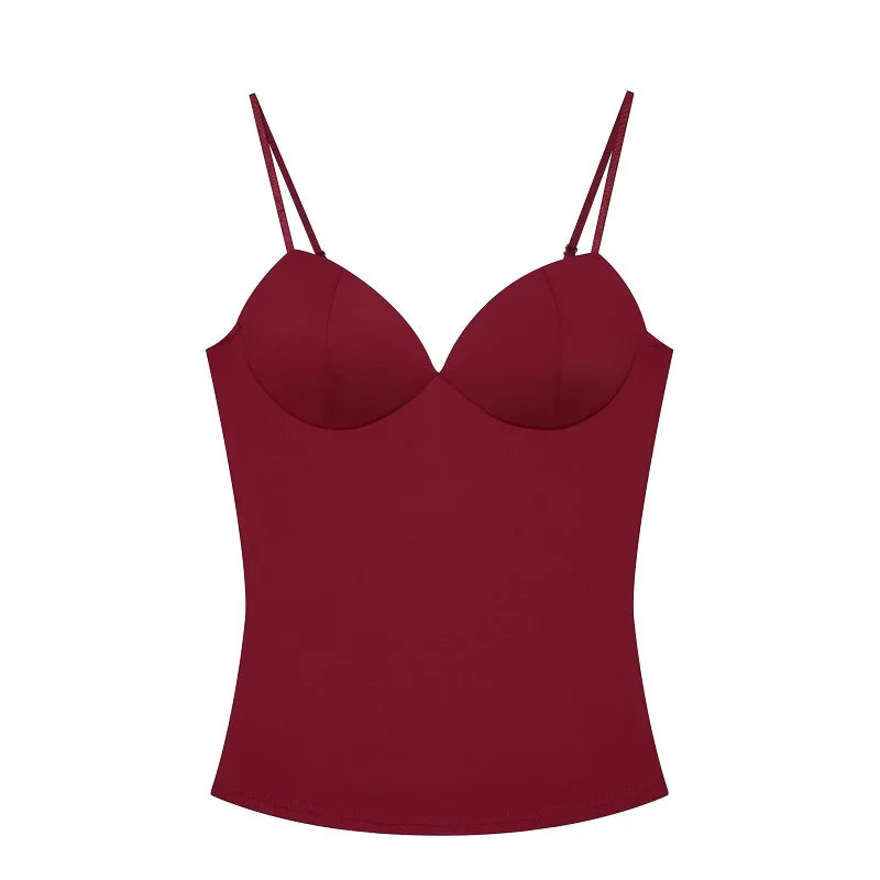 Y2K Bodycon Backless Low Cut Crop Top