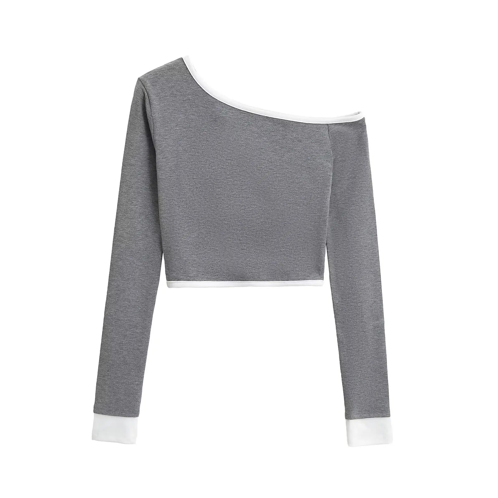 Y2K Bodycon Off Shoulder Long Sleeve Crop Top