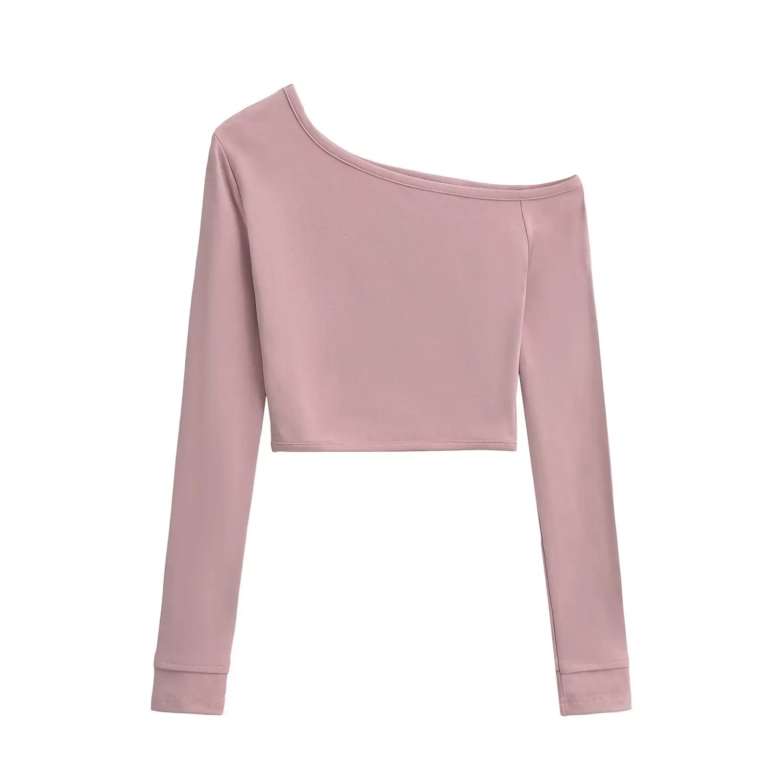 Y2K Bodycon Off Shoulder Long Sleeve Crop Top