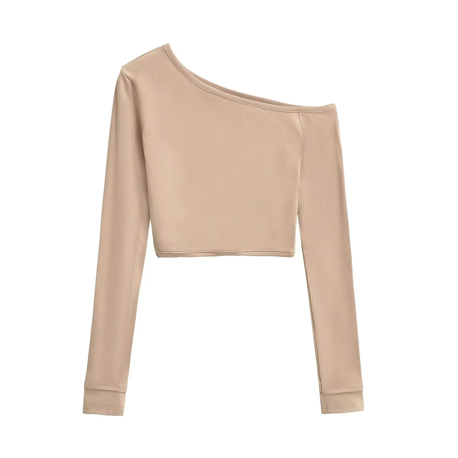 Y2K Bodycon Off Shoulder Long Sleeve Crop Top