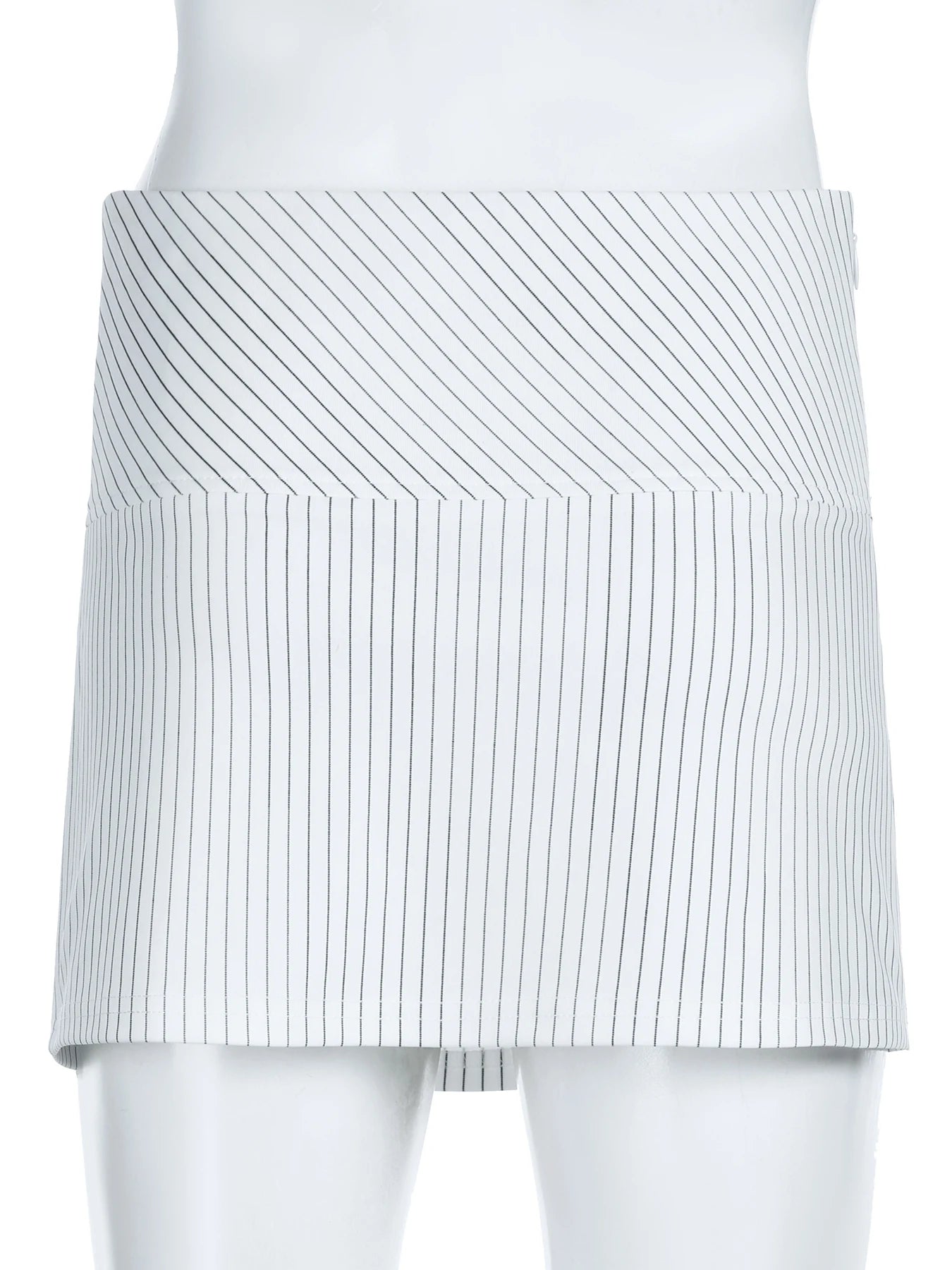 Y2K Business Aesthetic Pinstriped Low Waist Mini Skirt