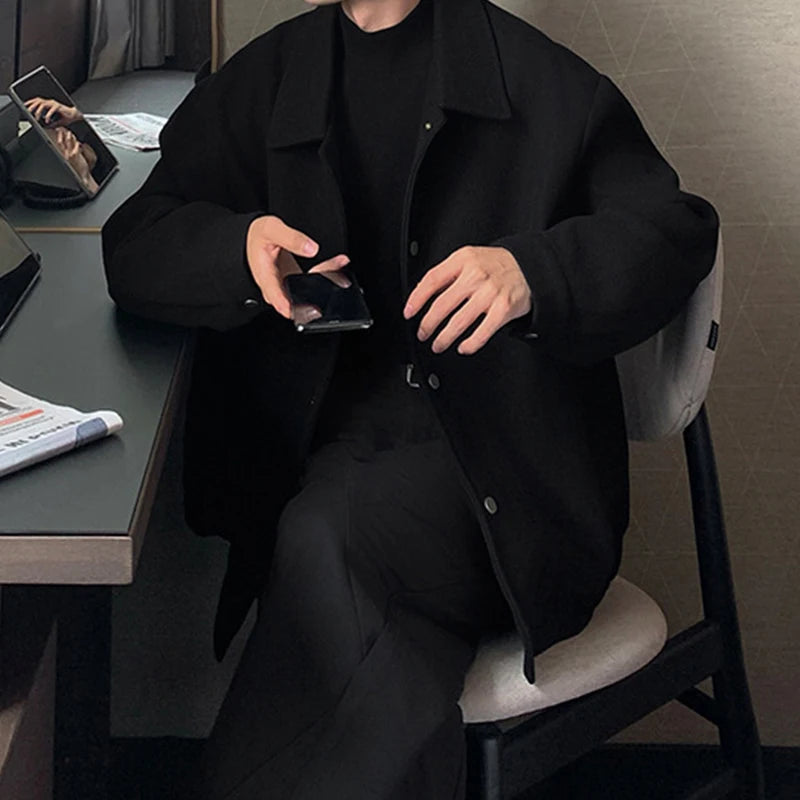 Y2K Buttoned Lapel Outerwear Coat Jacket