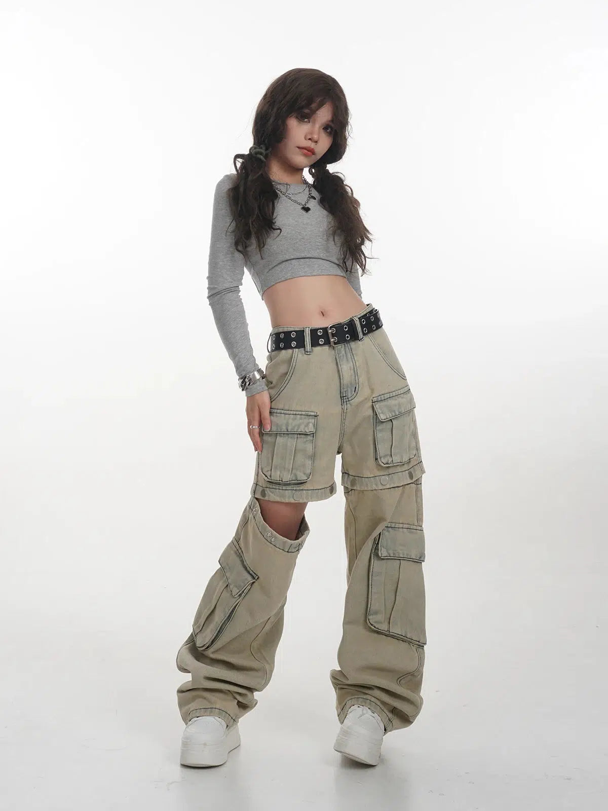Y2K Cargo Baggy Khaki Jeans