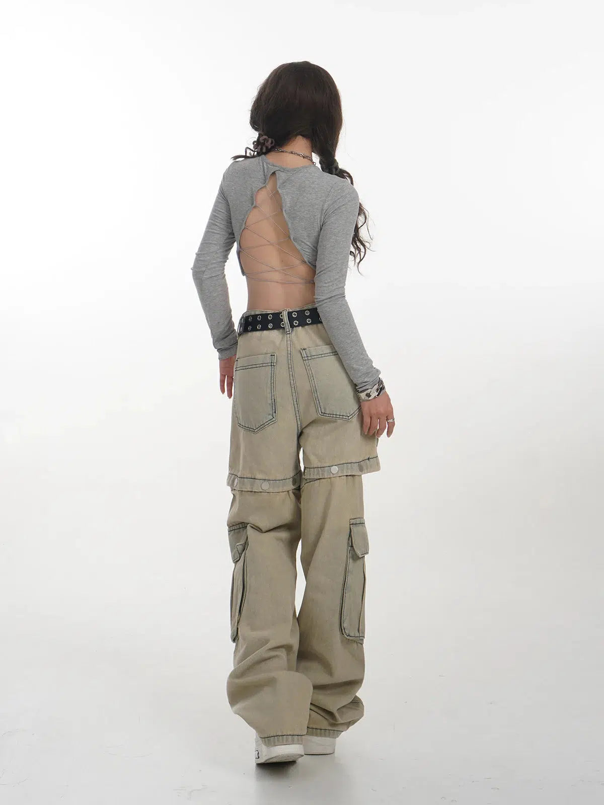 Y2K Cargo Baggy Khaki Jeans
