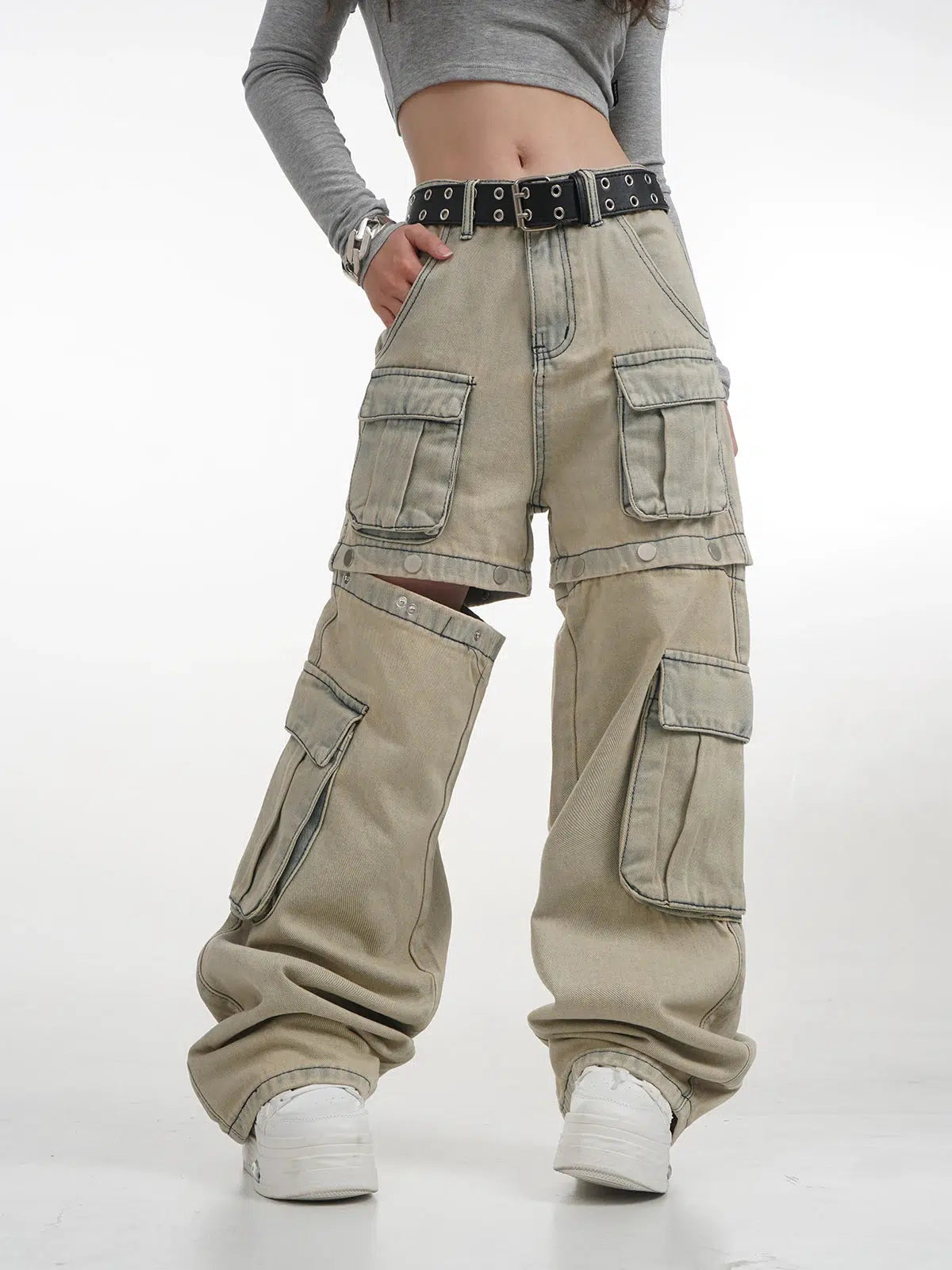 Y2K Cargo Baggy Khaki Jeans