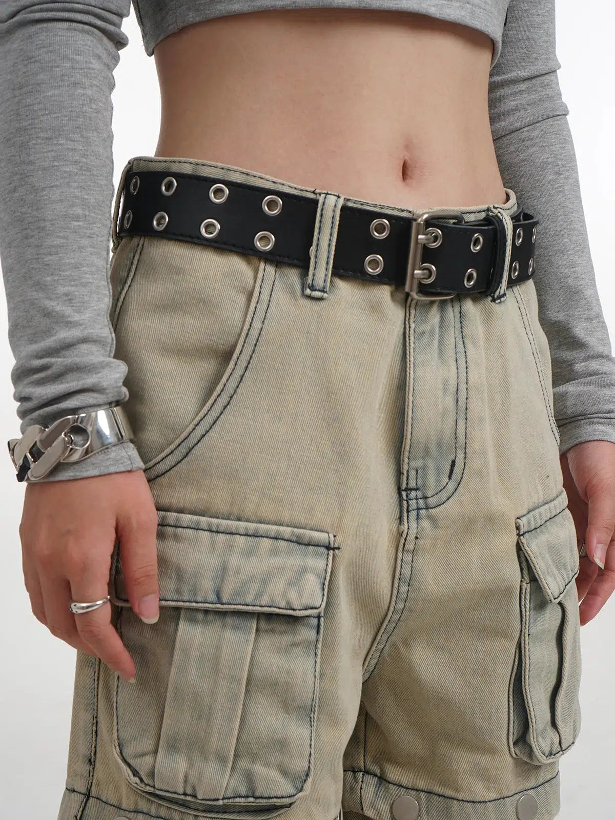 Y2K Cargo Baggy Khaki Jeans