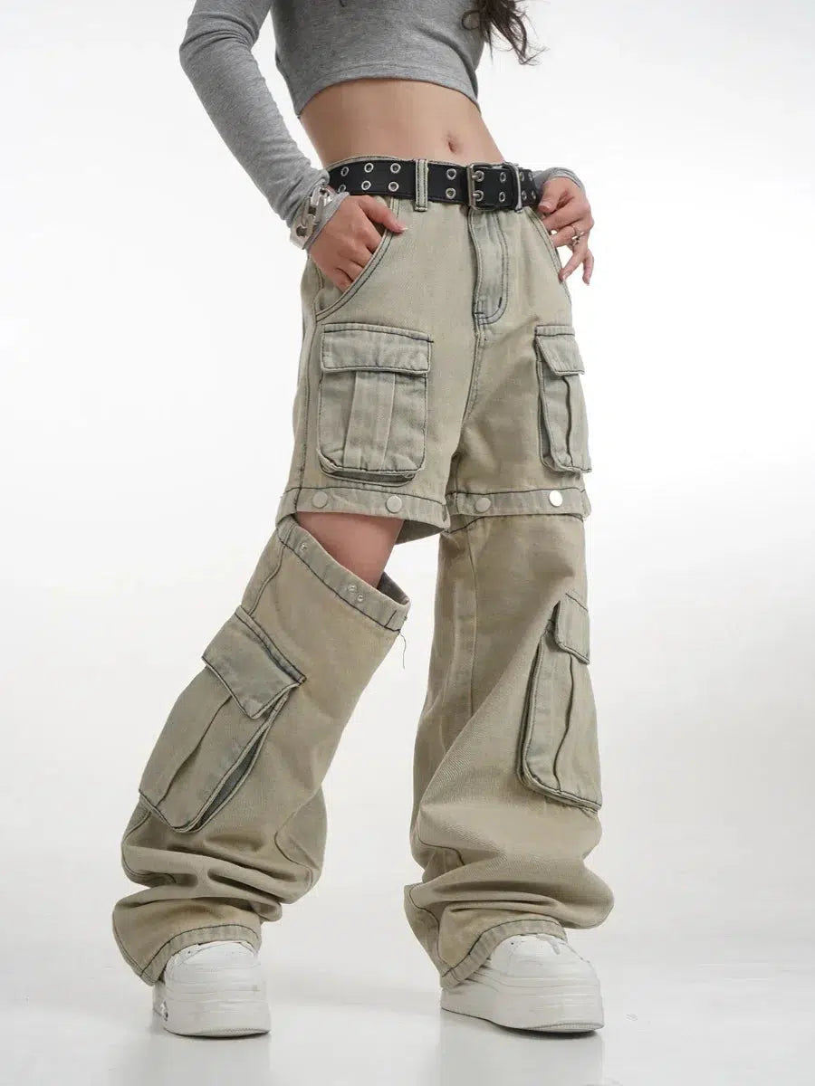 Y2K Cargo Baggy Khaki Jeans