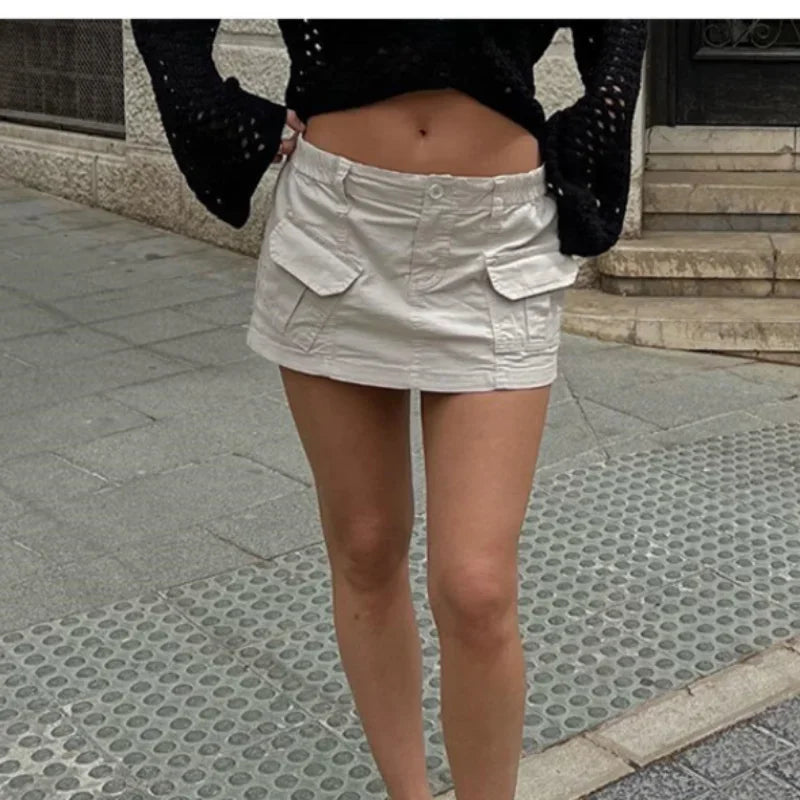 Y2K Cargo Mini Skirt
