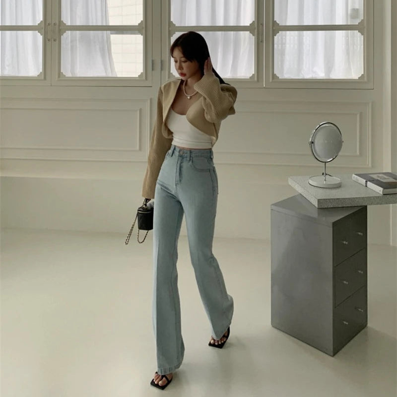 Y2K Casual Straight Leg Womens Denim Jeans