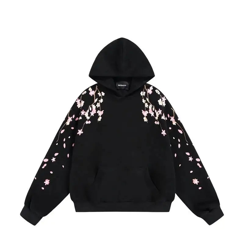 Y2K Cherry Blossom Graphic Hoodie