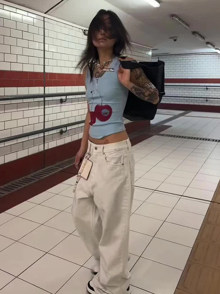 Y2K Cherry Print Tank Top