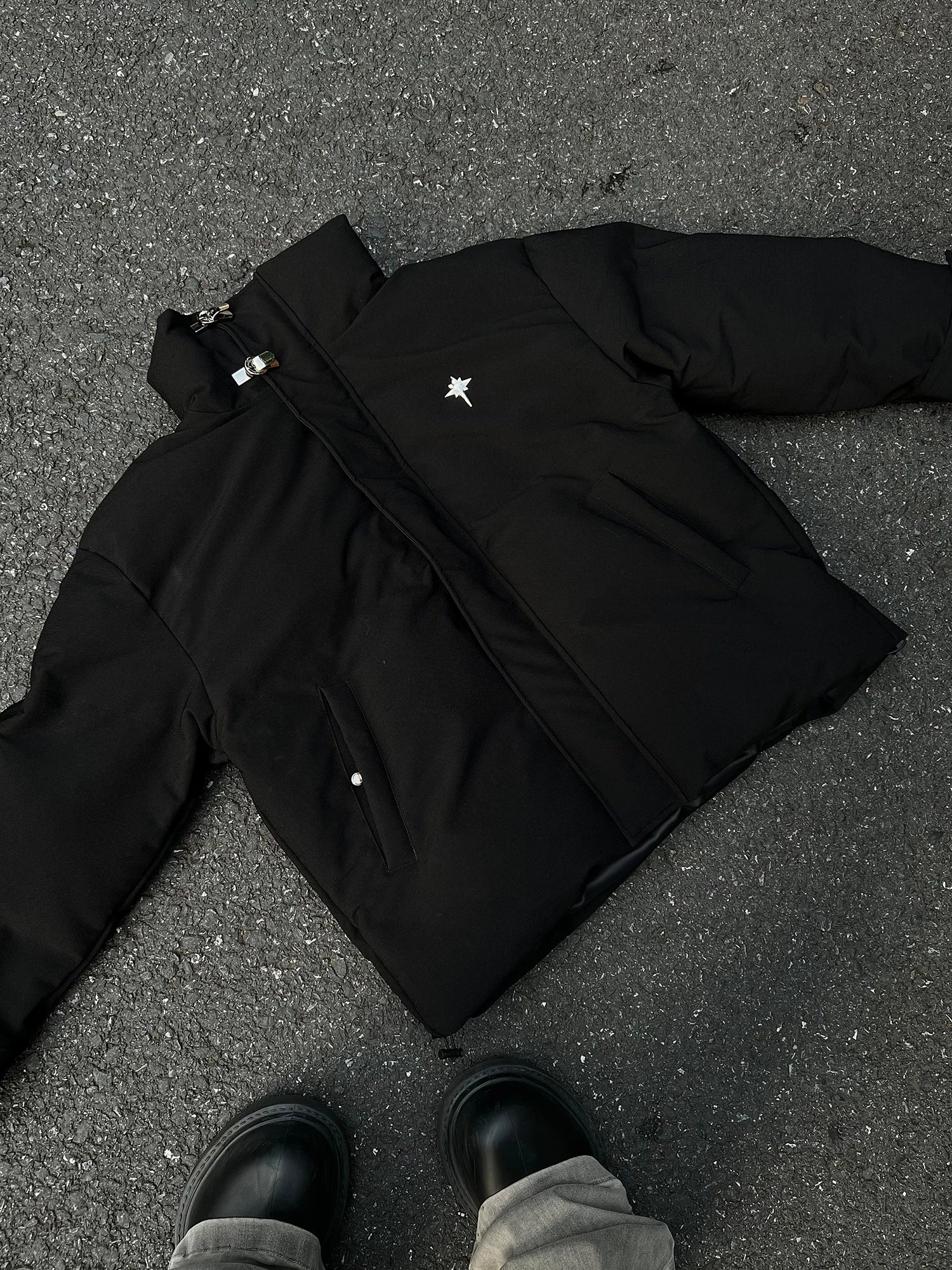 Y2K Collared Padded Puffer Jacket Coat