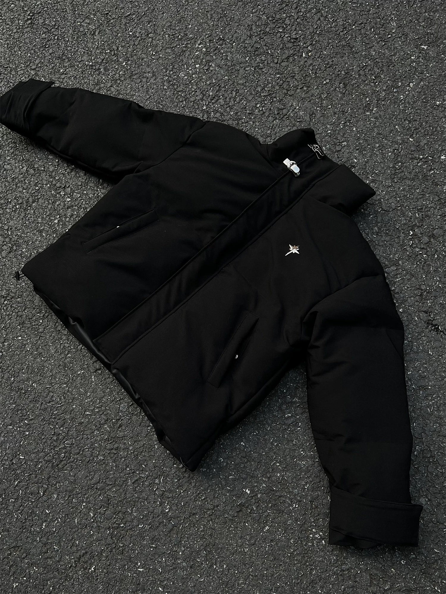 Y2K Collared Padded Puffer Jacket Coat