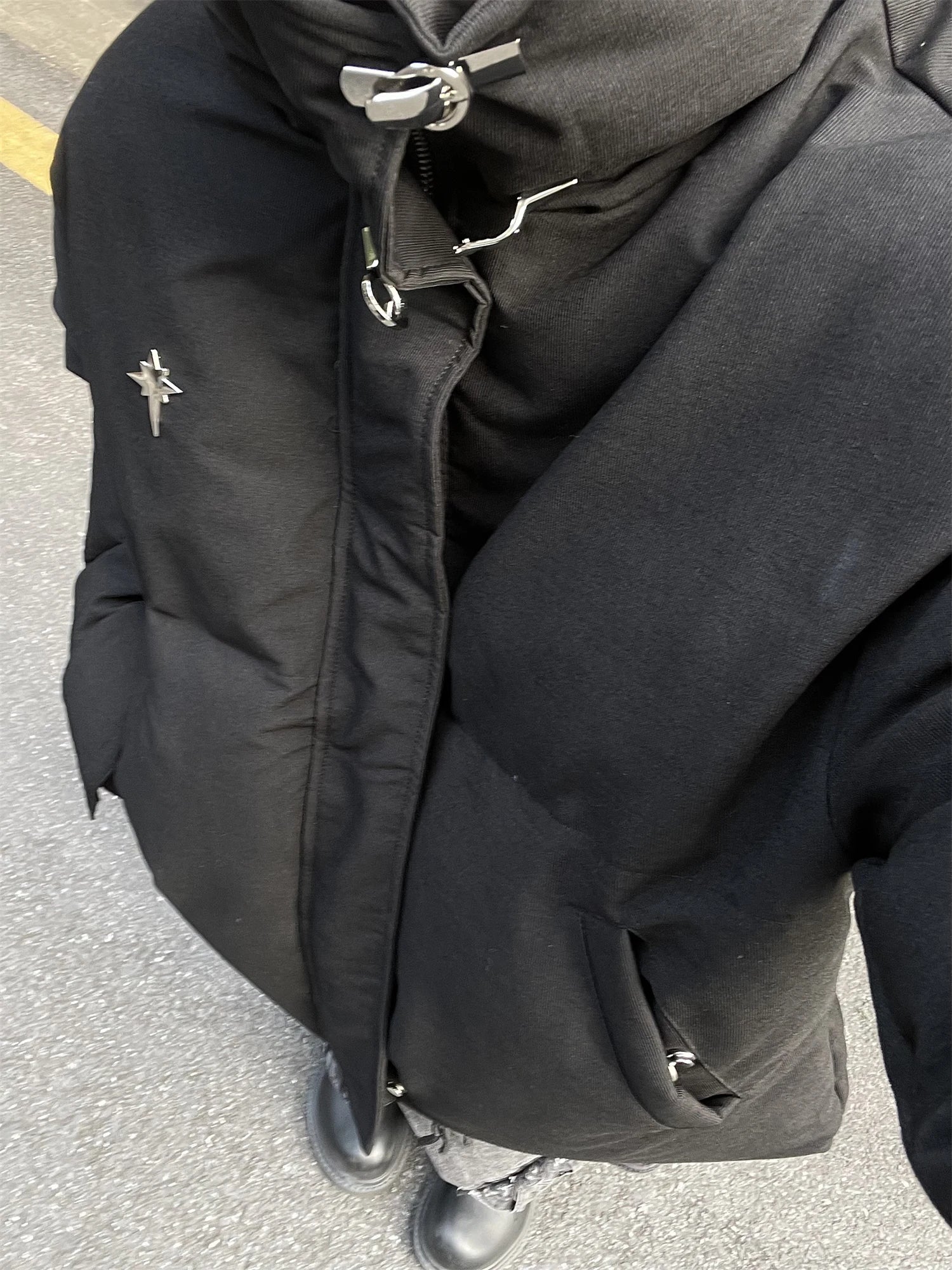 Y2K Collared Padded Puffer Jacket Coat